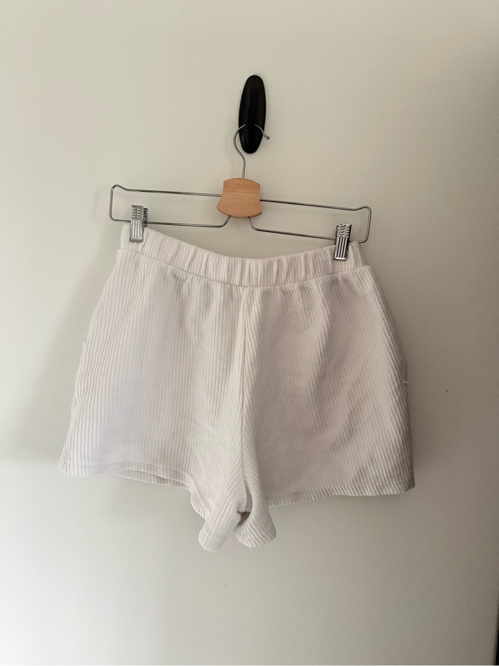 GAP White Ribbed High-Waist Women's Shorts